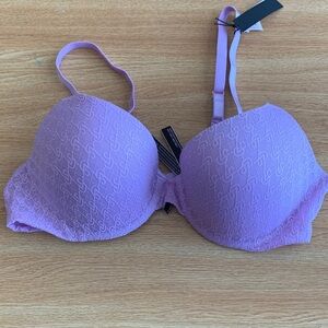 Victoria's Secret Lavender Lightly Textured Demi Push up Bra